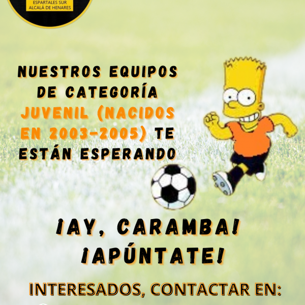 Nuestros equipos de categoría juvenil (nacidos en 2003-2005) te están esperando